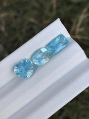 2.0 ct, 1.75 ct, 1.30 ct Sky blue Faceted Aquamarine for sale