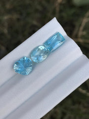 2.0 ct, 1.75 ct, 1.30 ct Sky blue Faceted Aquamarine for sale