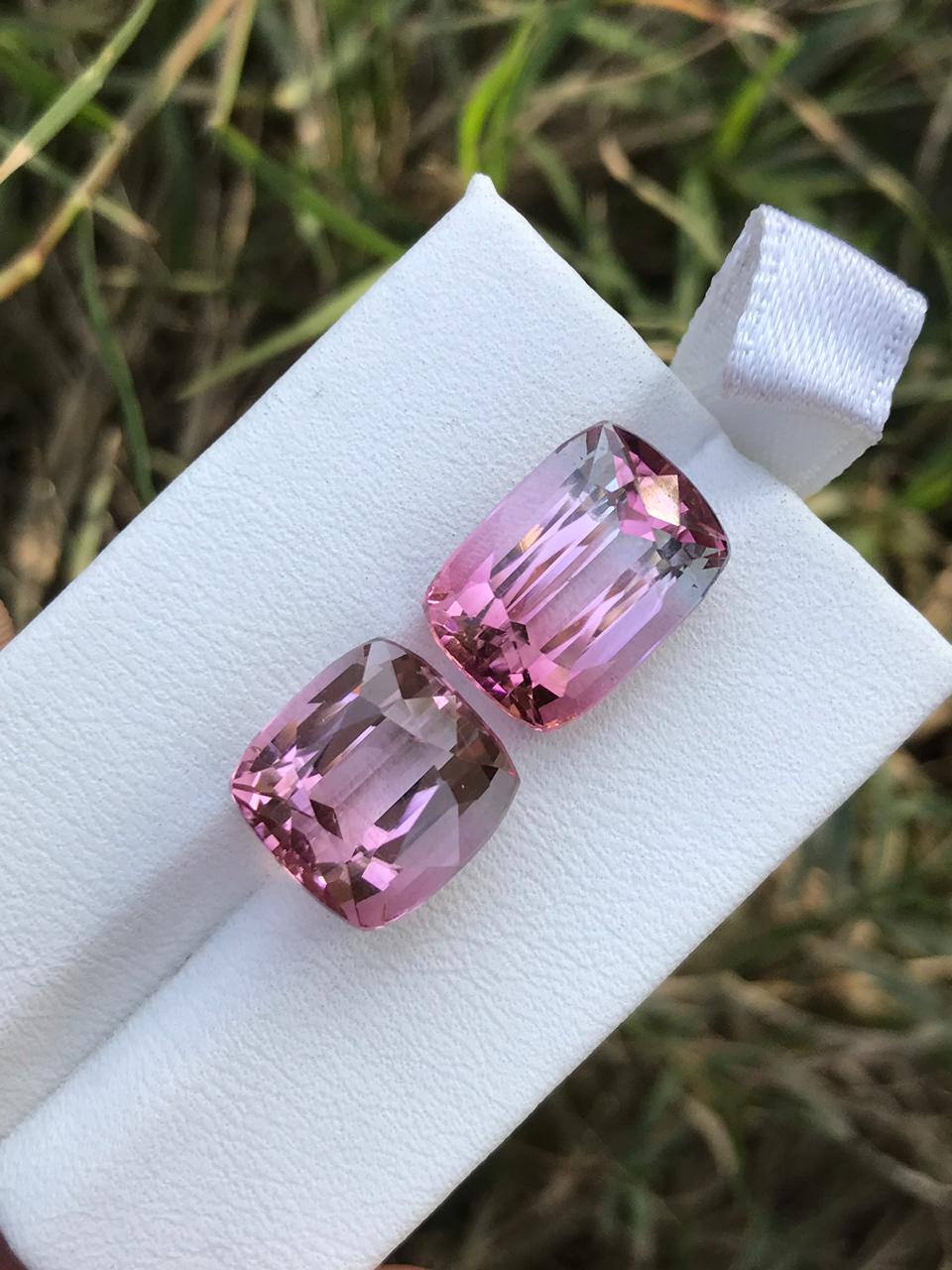 Faceted Fancy cut Bicolor Tourmaline For sale