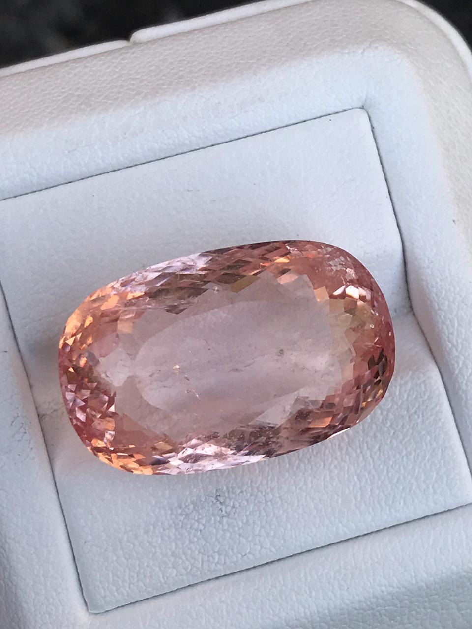 39.05 ct Pink color Faceted Natural Morganite for sale