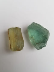 6.65 Grams of Facet Grade Rough Green Beryl & Heliodor