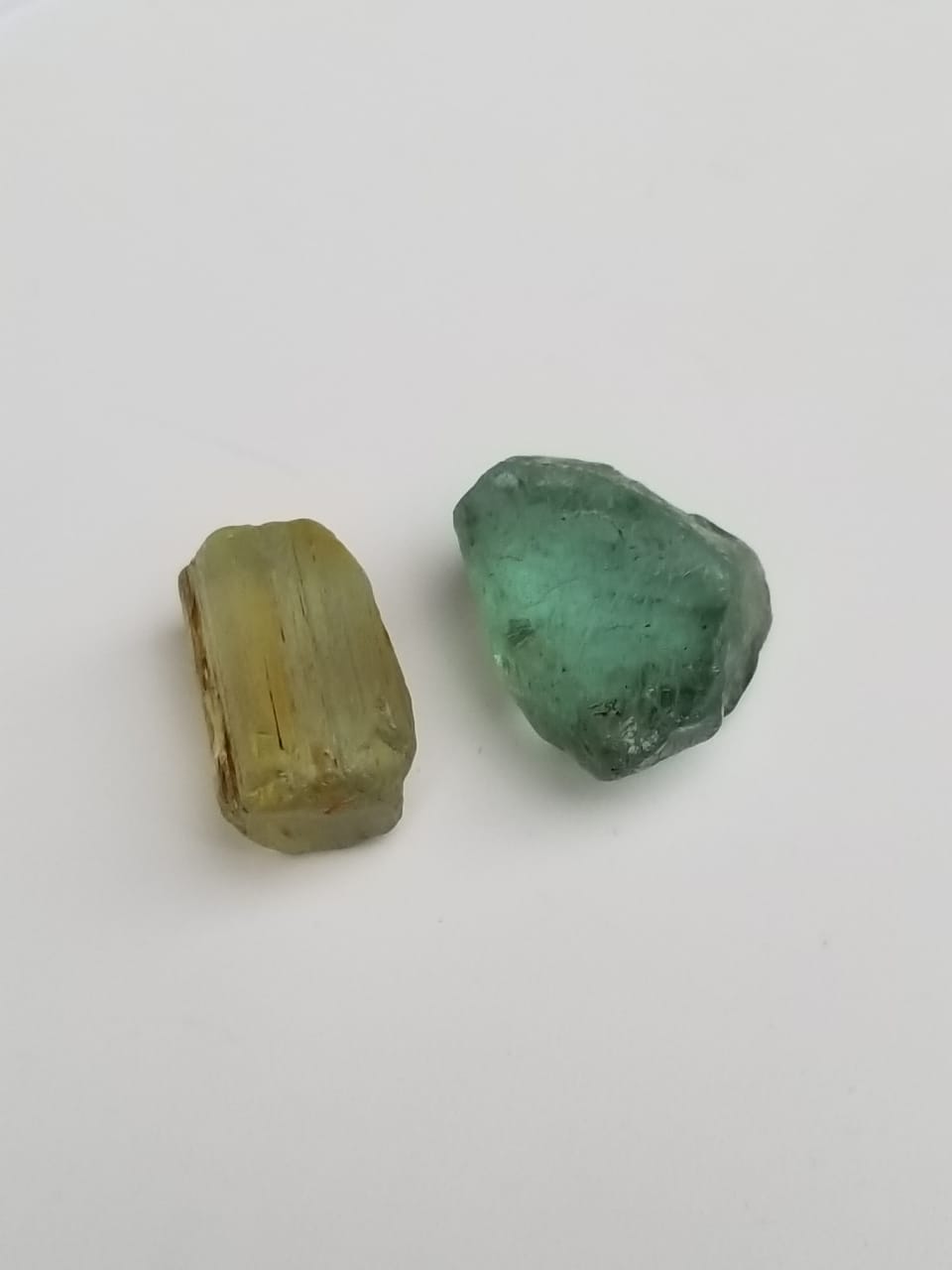 6.65 Grams of Facet Grade Rough Green Beryl & Heliodor