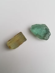 6.65 Grams of Facet Grade Rough Green Beryl & Heliodor