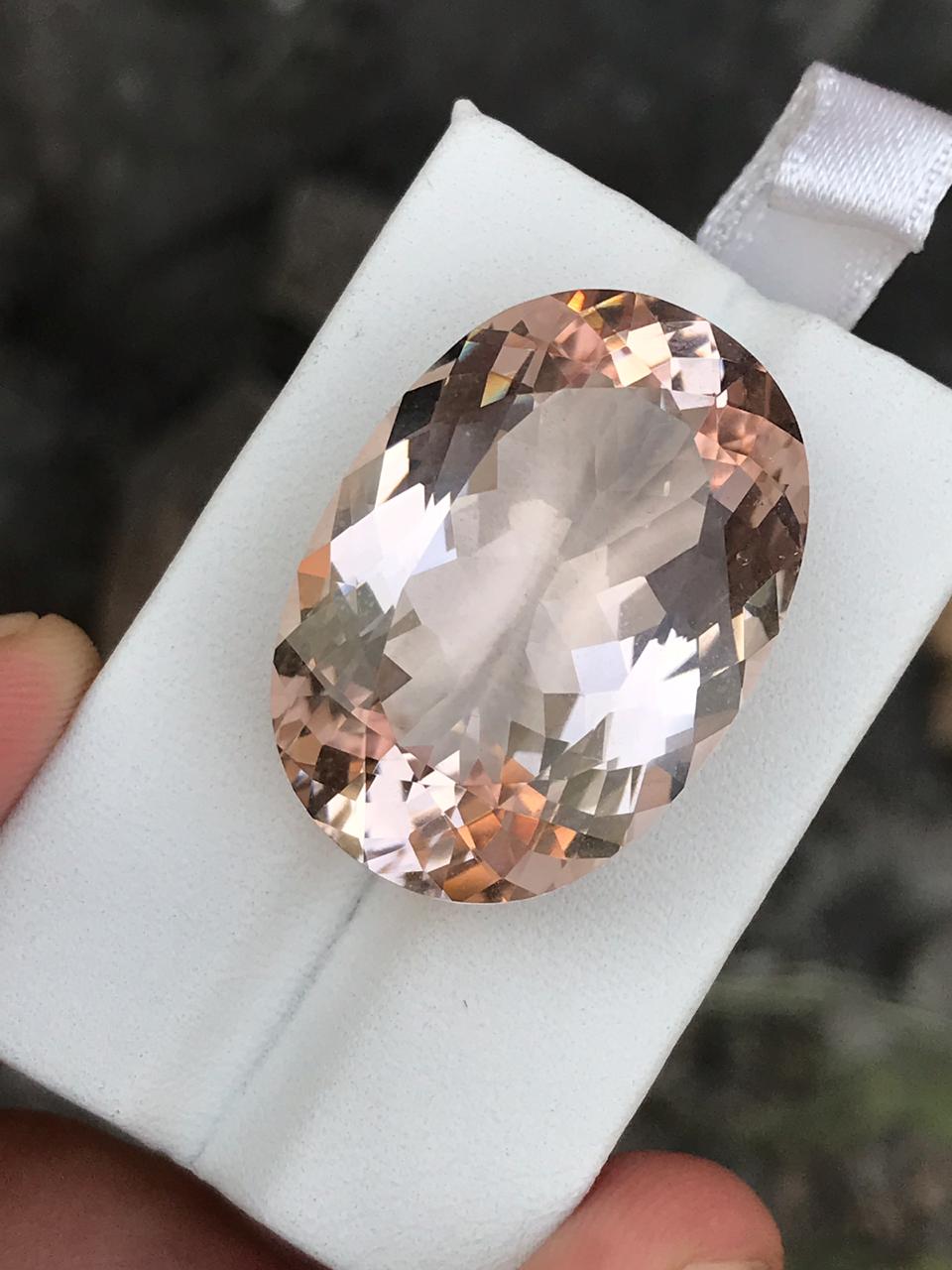 42.35 ct Natural Morganite Necklace piece Oval cut