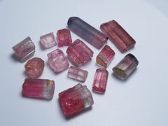 38.90 Grams Gemmy Lustrous Facet Grade Rough Bicolor & Rubellite