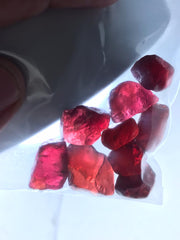 28.90 Grams Big Pieces of Facet Grade Rough Rhodolite Garnet