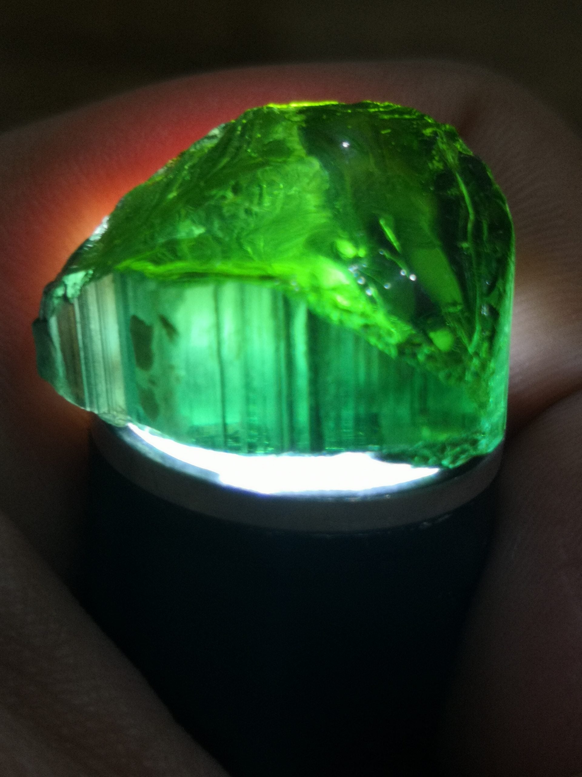 Bicolor Blue and Green Facet Rough Tourmaline