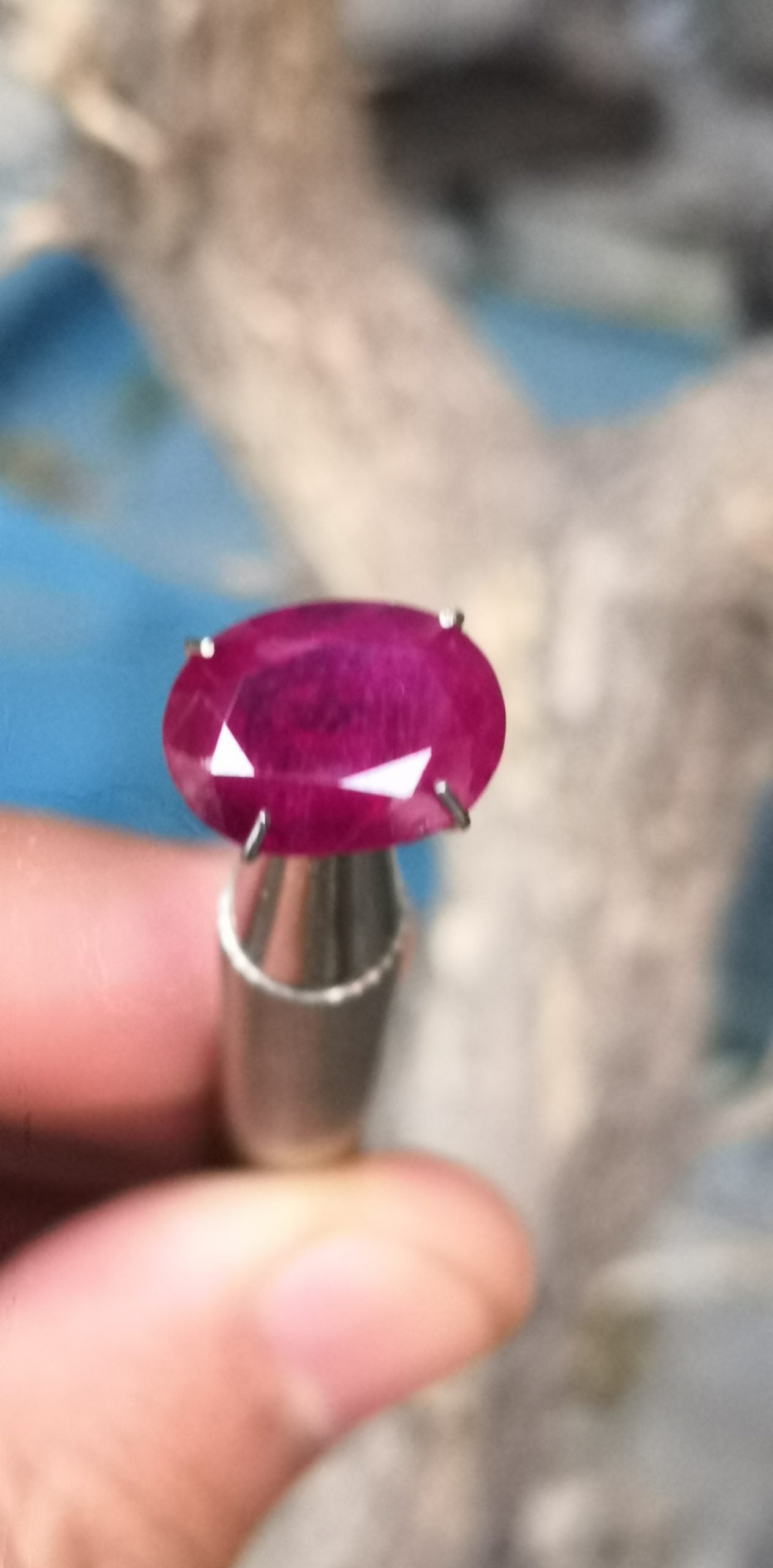 Beautiful Color Faceted Ruby for sale