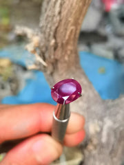 Beautiful Color Faceted Ruby for sale