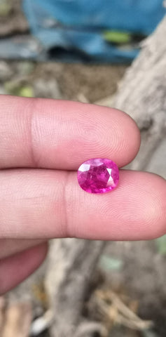 Beautiful Color Faceted Ruby for sale