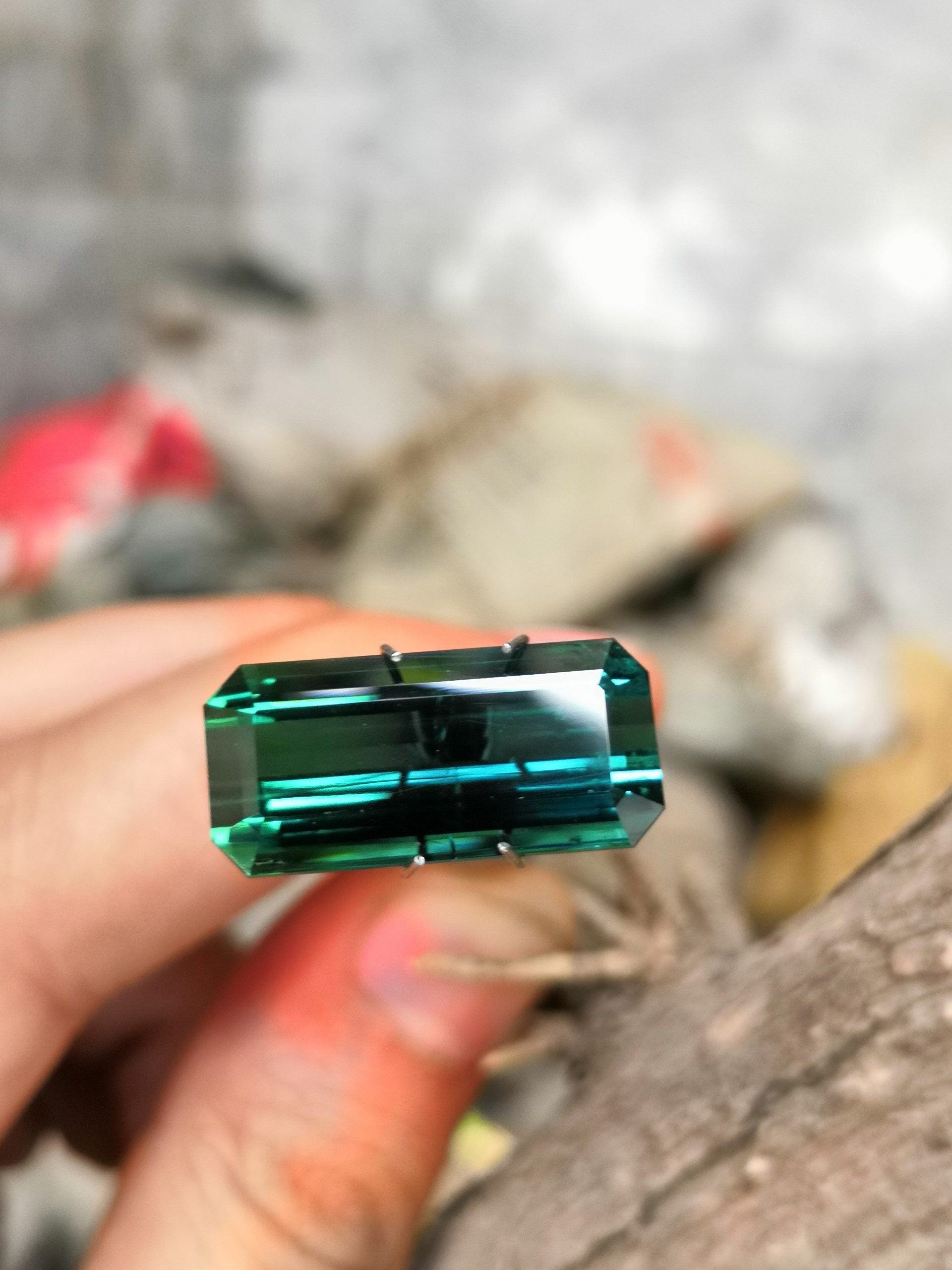 Bicolor Faceted Tourmaline for sale