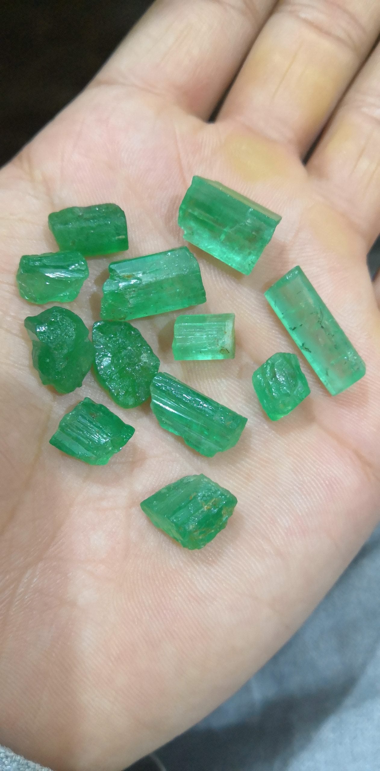 Facet Grade Rough Emeralds for sale