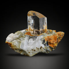 Gem Topaz Crystal Nicely Positioned On Matrix