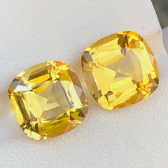 Intense Golden Citrine Pair Gemstone