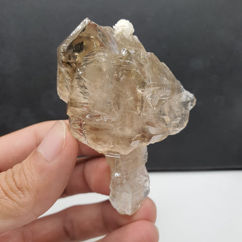 Interesting Crystallography For Smoky Scepter Quartz