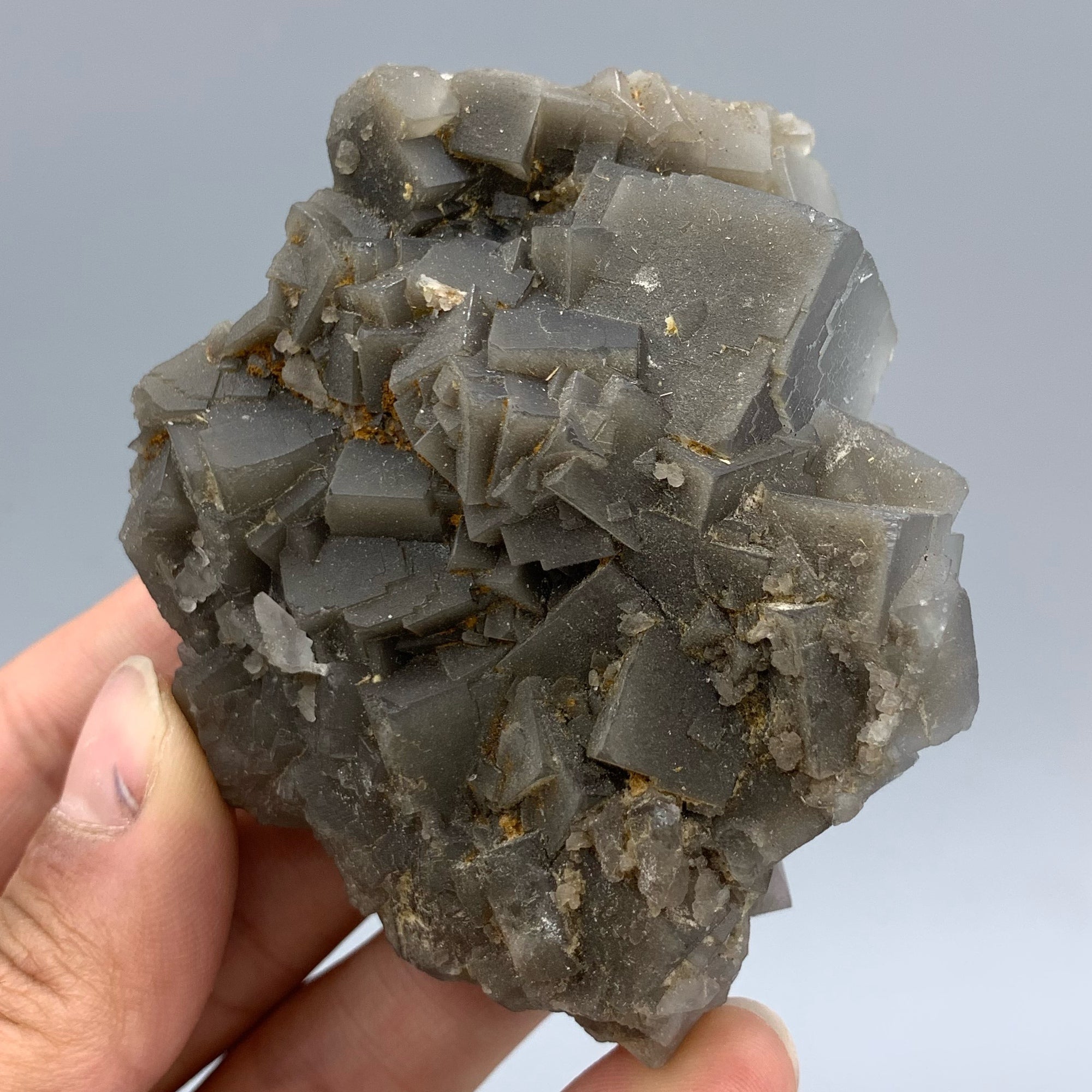 Interesting Gray Color Fluorite Aggregate Mineral