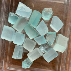 Light Blue Apatite Facet Rough Lot