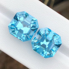 Buy 32.50 Carats Light Cornflower Blue Topaz Pair