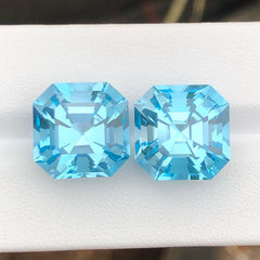 Buy 32.50 Carats Light Cornflower Blue Topaz Pair