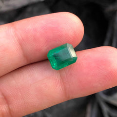 3.65 Carats Loose Zambian Emerald in Emerald Cut