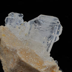 Love Arrangement Of Tabular Faden Quartz On Lemonite Matrix