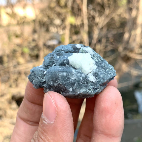 Lovely And Rare Blue Quartz With White Albite
