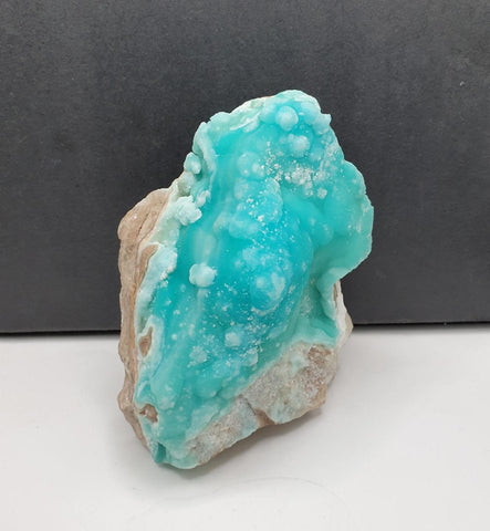 Lovely Botryoidal Seafoam Blue Aragonite with Droozy Luster