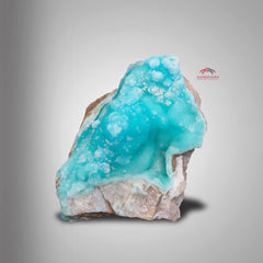 Lovely Botryoidal Seafoam Blue Aragonite with Droozy Luster