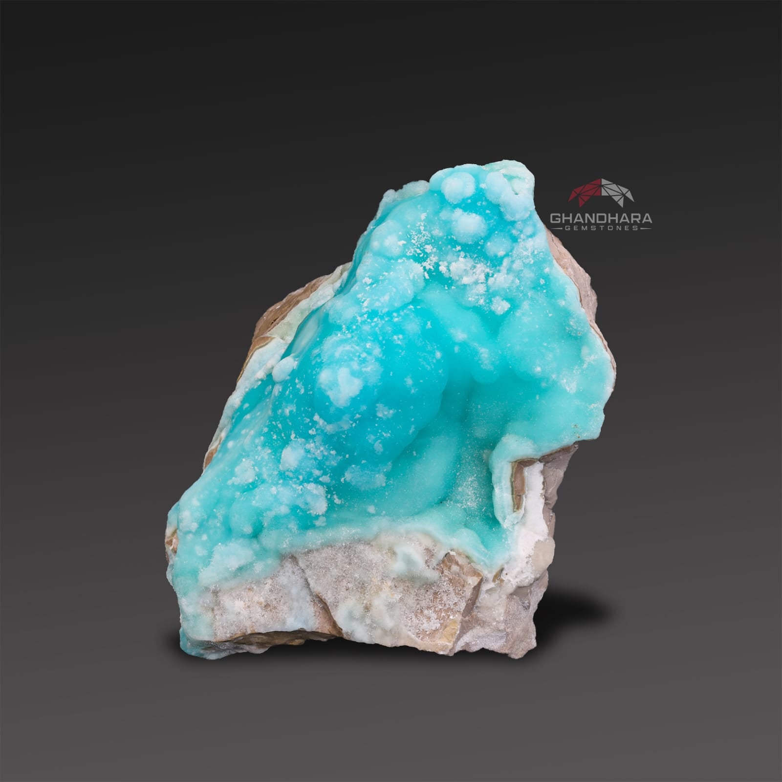 Lovely Botryoidal Seafoam Blue Aragonite with Droozy Luster