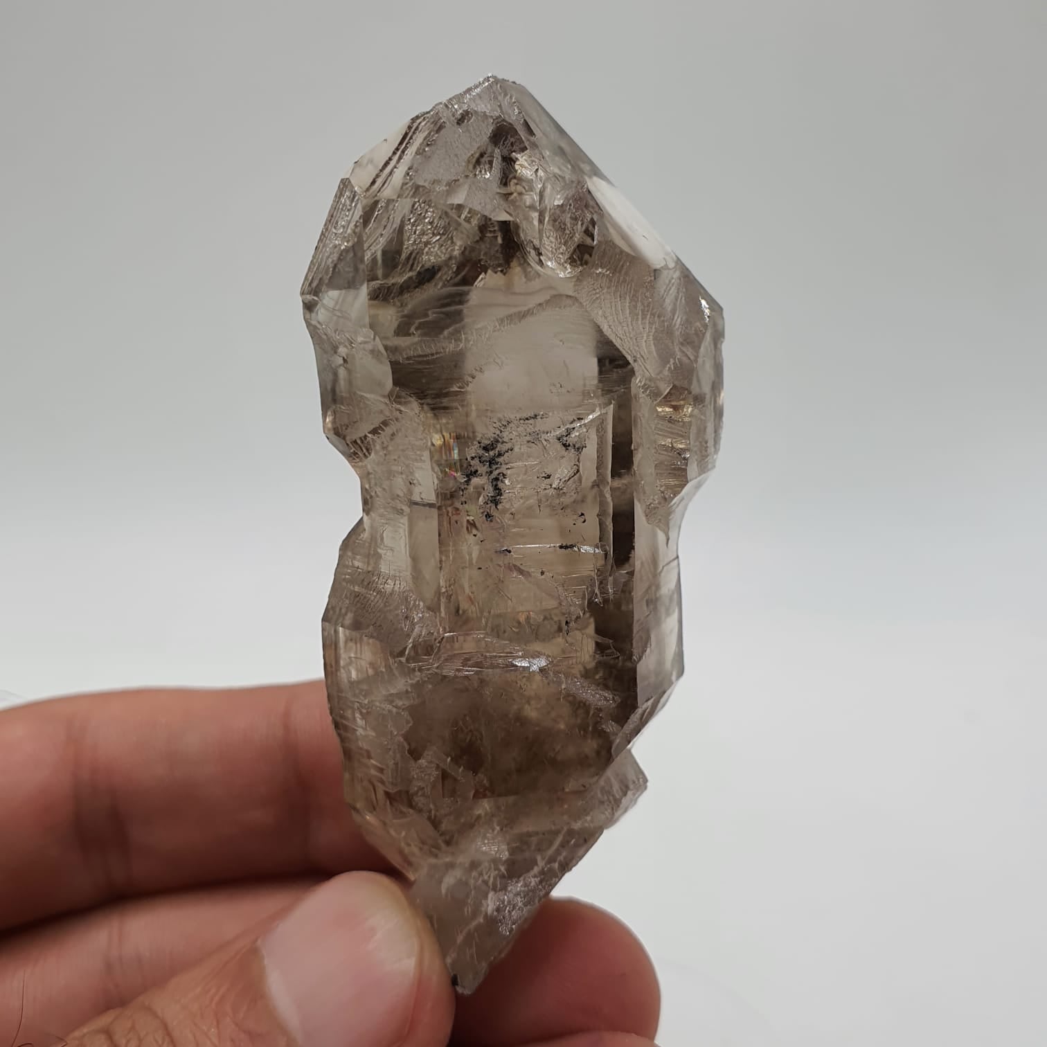 Lovely Enhydro Smoky Quartz With Excellent Transparency And Glassy Faces