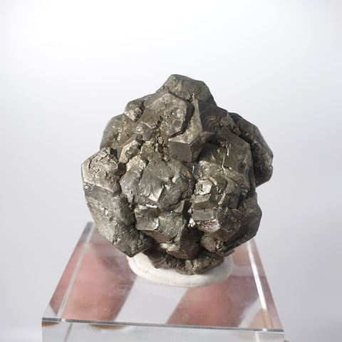 Lovely Metallic Aggregate of Pyrite Intergrown Crystals