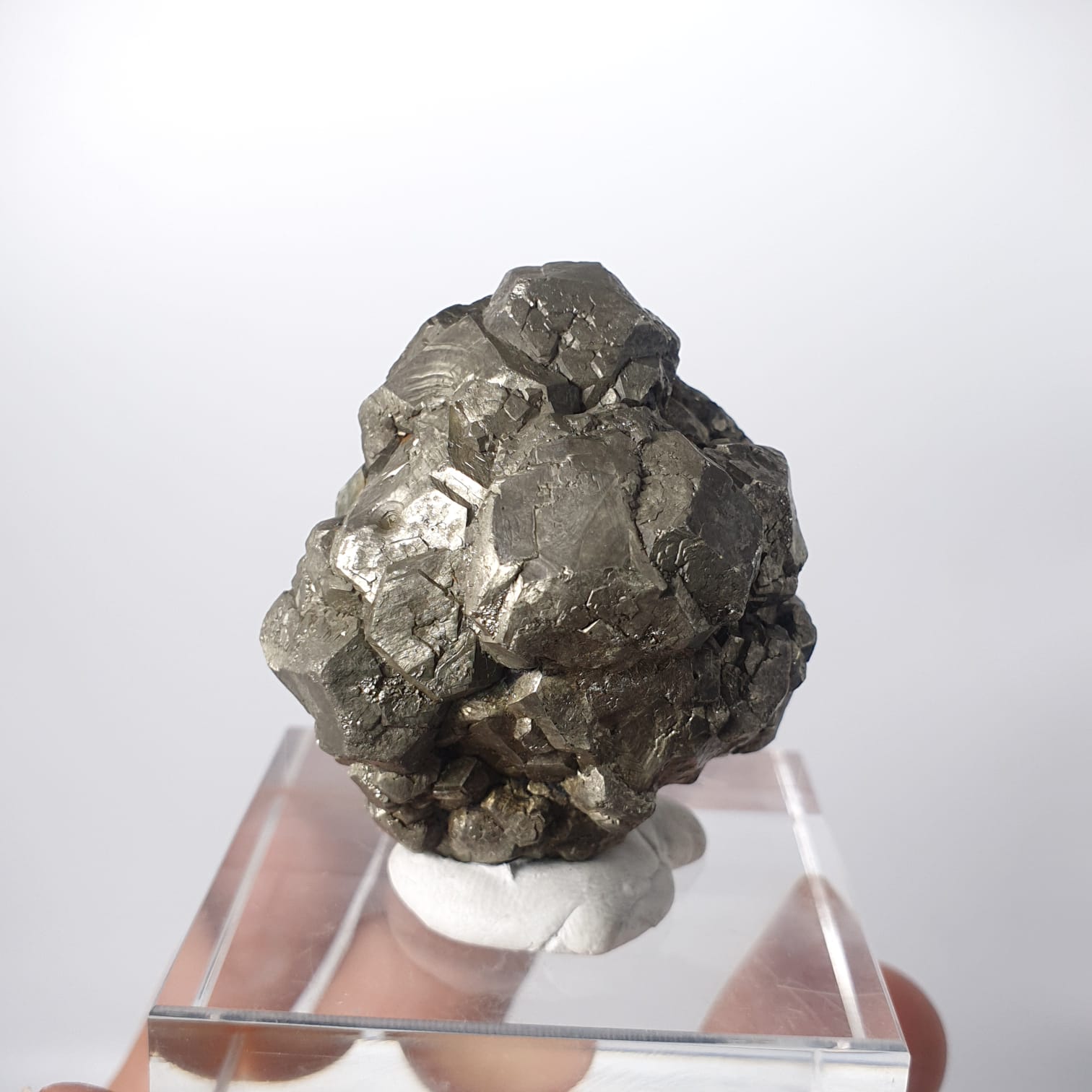 Lovely Metallic Aggregate of Pyrite Intergrown Crystals