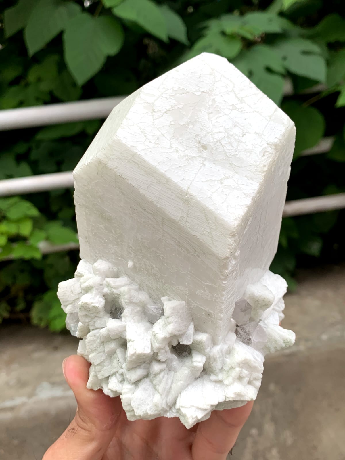 Lovely Milky White Microcline Feldspar On Cleavelandite With Quartz