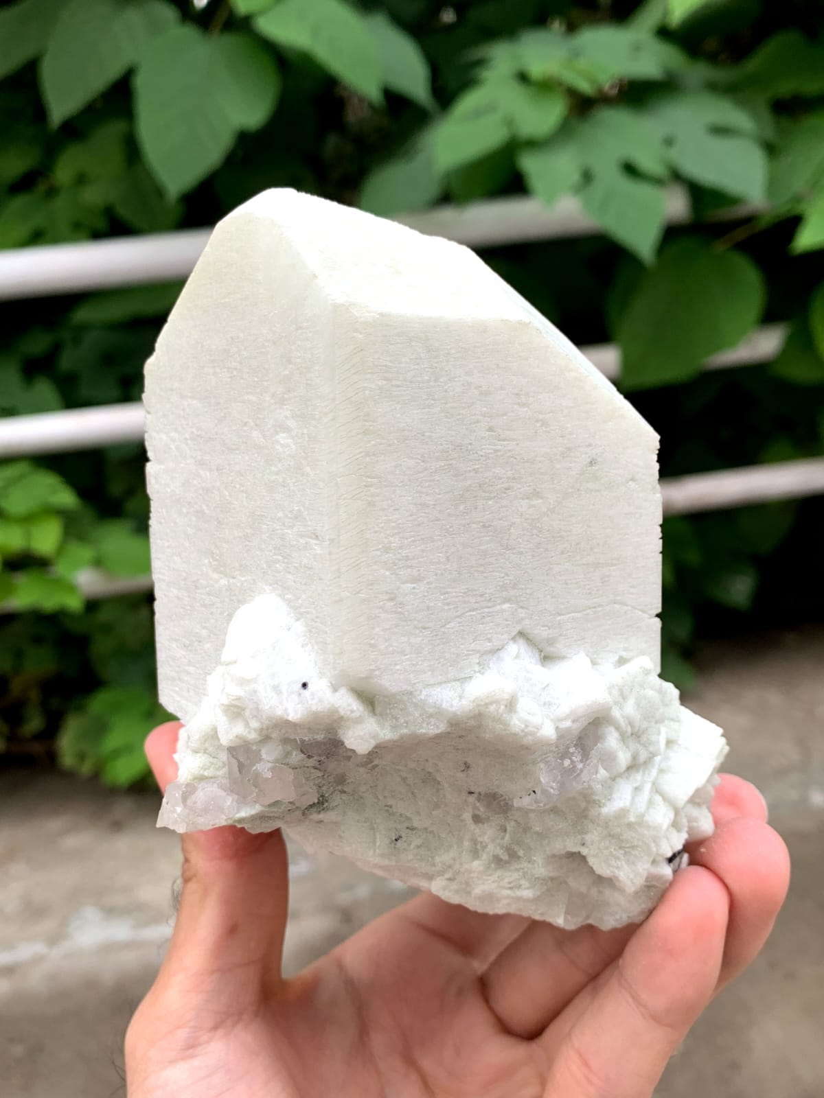 Lovely Milky White Microcline Feldspar On Cleavelandite With Quartz