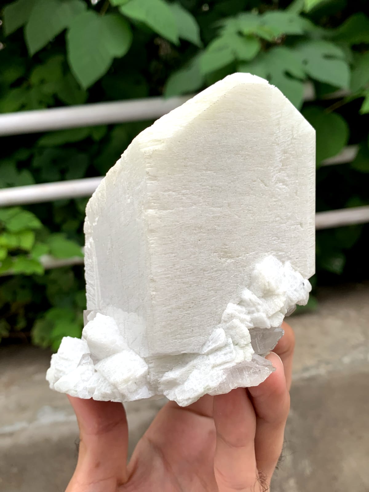 Lovely Milky White Microcline Feldspar On Cleavelandite With Quartz