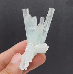 Lovely Robust Aquamarine Cluster with Nice Detailed Albite