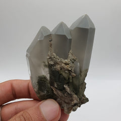 Lovely Robust Trio Of Chlorite Quartz