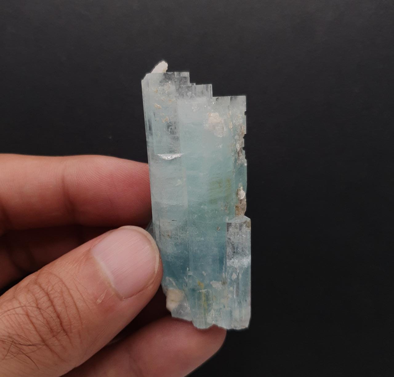 Lovely Sky-Blue Color Aquamarine Aggregate With Muscovite