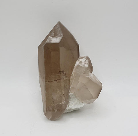 Lovely Smokey Quartz with Perfect Secondary Crystals and Excellent Transparency