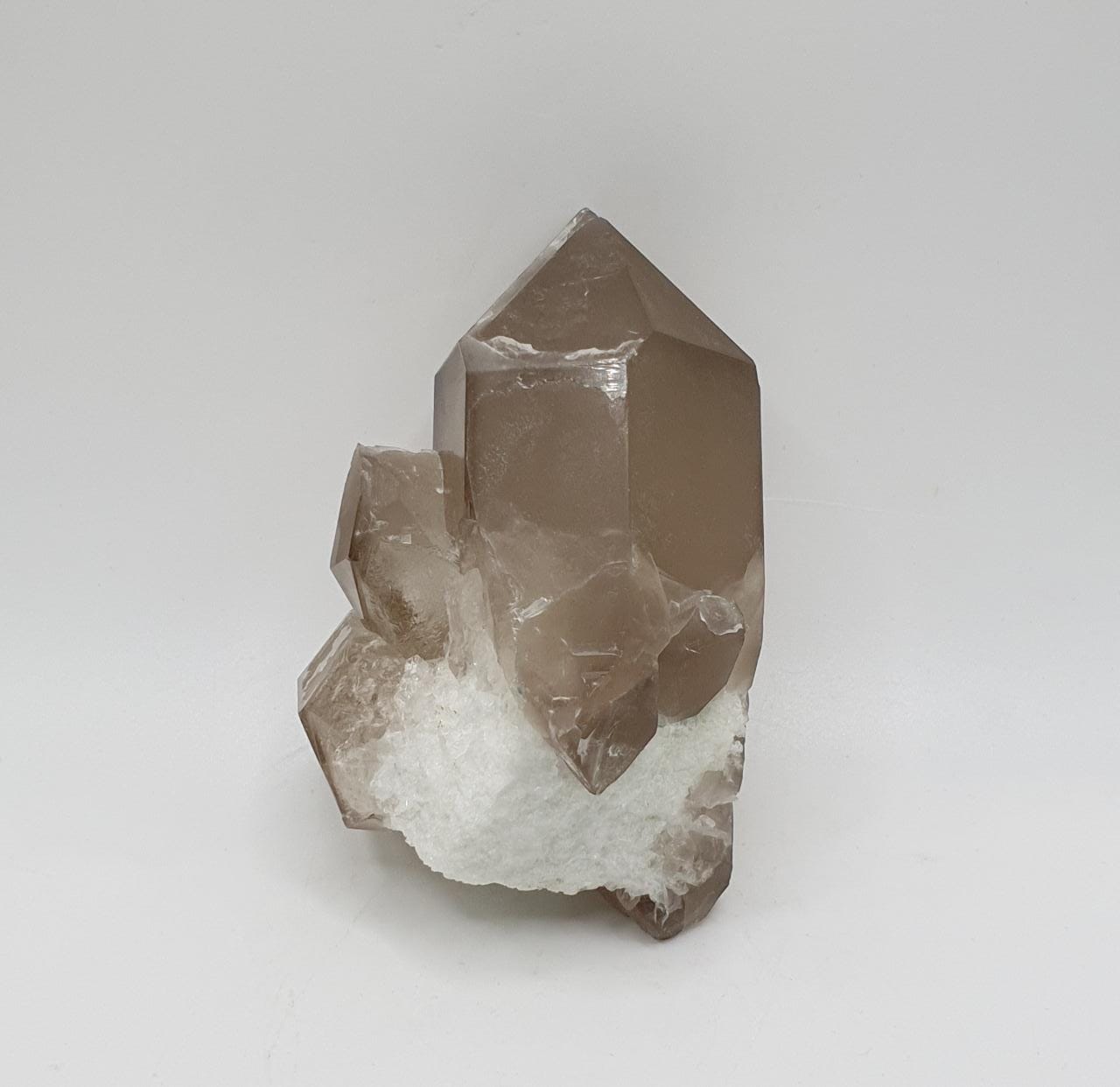 Lovely Smokey Quartz with Perfect Secondary Crystals and Excellent Transparency