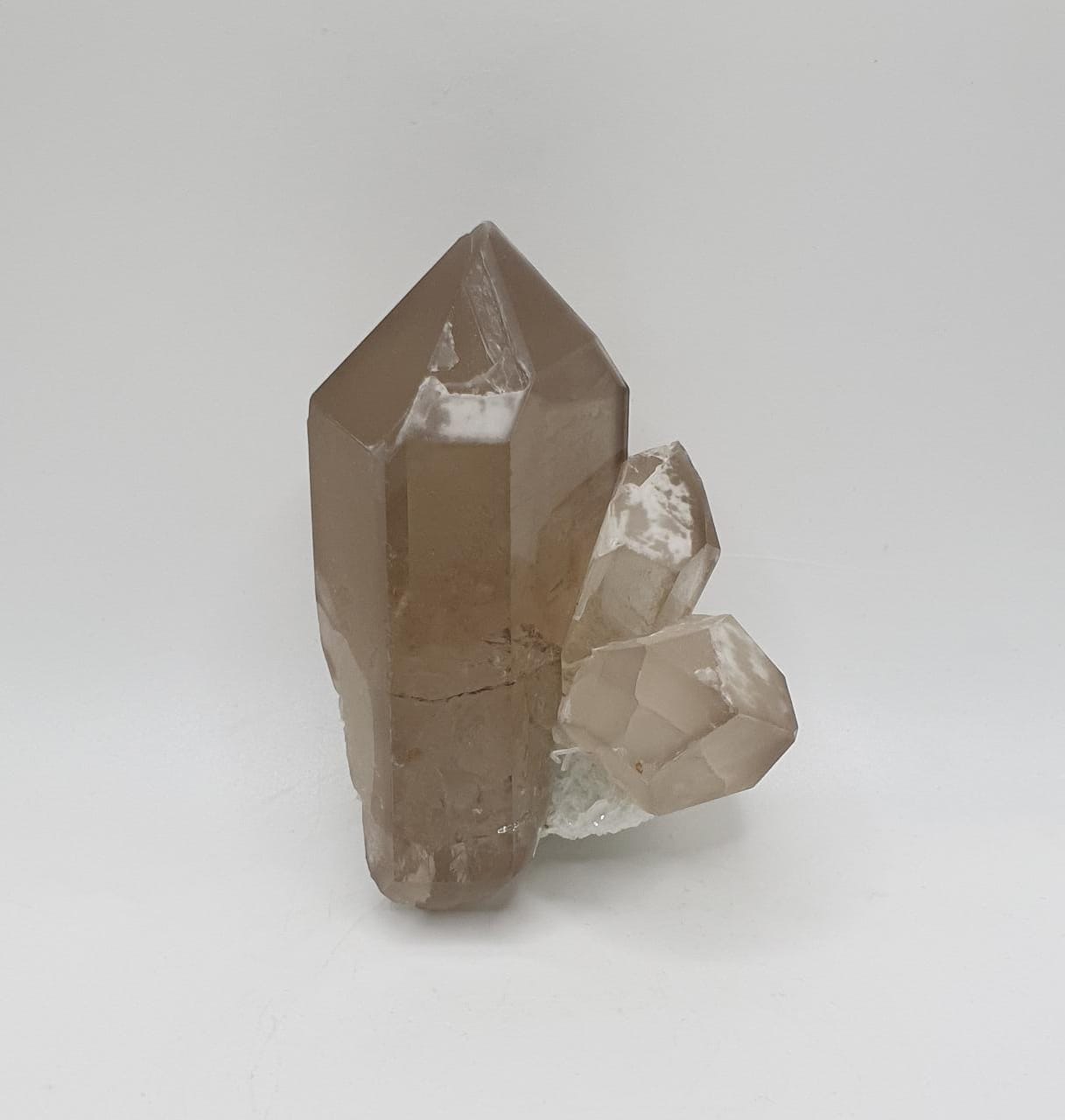 Lovely Smokey Quartz with Perfect Secondary Crystals and Excellent Transparency