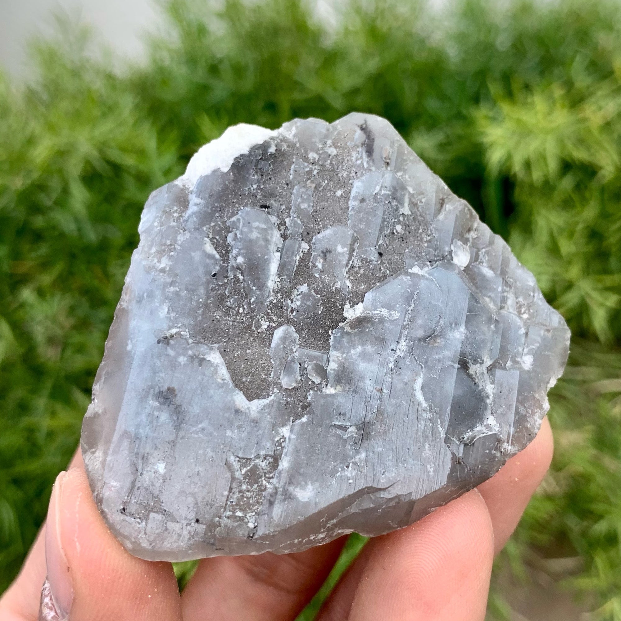 Lovely Tabular Blue Quartz With Albite