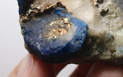 Lovely and Colorful Piece of Afghanite on Calcite with Pyrite