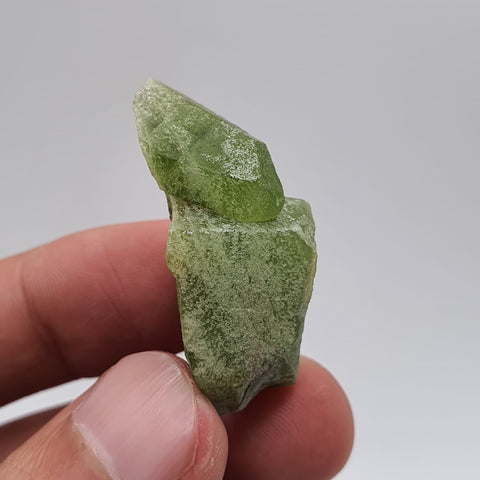 Lovely Apple-Green Peridot With Magnetite Crystals