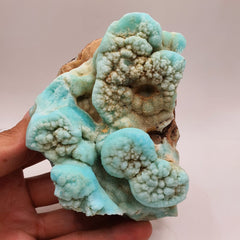 Lovely Blue Aragonite Crystals On Matrix