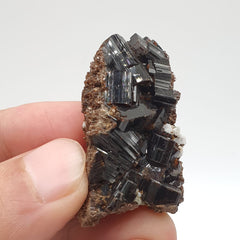 Lusterious Elongated Vesuvianite Crystal Aggregate On Matrix