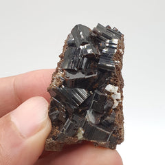 Lusterious Elongated Vesuvianite Crystal Aggregate On Matrix