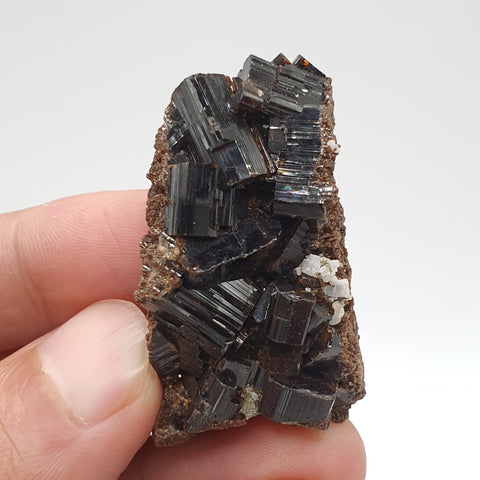 Lusterious Elongated Vesuvianite Crystal Aggregate On Matrix