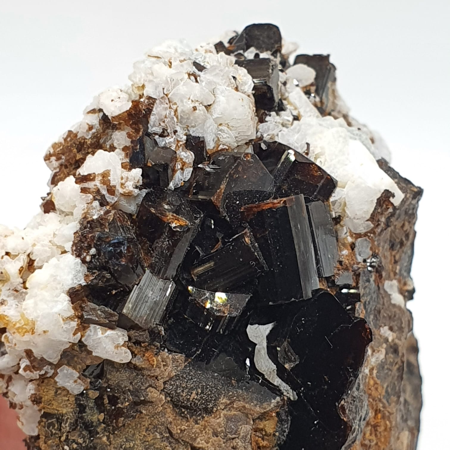 Lusterious Vesuvianite Crystals On Matrix With Albite | Specimen ...