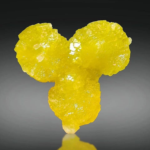 Lustrous Lemon Yellow Brucite Crystal
